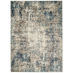 5' x 7' Blue Abstract Power Loom Area Rug