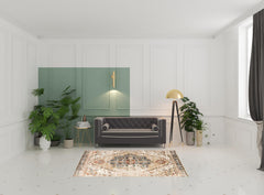 5' x 7' Gold Medallion Power Loom Area Rug