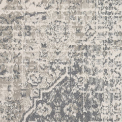 5' x 7' Gray Medallion Power Loom Area Rug
