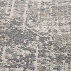 8' Gray Round Medallion Power Loom Area Rug