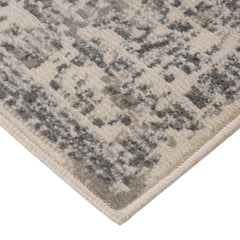 8' Gray Round Medallion Power Loom Area Rug