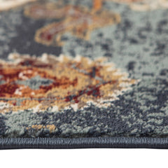8' x 10' Teal Blue Oriental Power Loom Area Rug