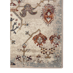 8' x 10' Beige Oriental Power Loom Area Rug