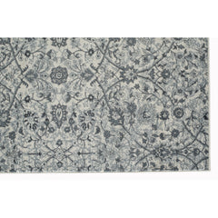 8' x 10' Blue and Ivory Oriental Power Loom Area Rug
