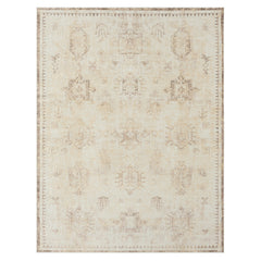 2' X 5' Beige Abstract Washable Non Skid Area Rug