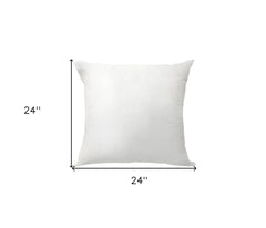 24" X 24" White Polyester Blown Seam Pillow Insert