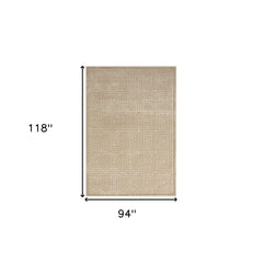 8' x 10' Beige Geometric Area Rug