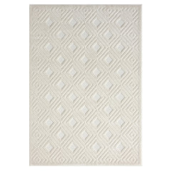 5' x 7' Ivory Geometric Area Rug