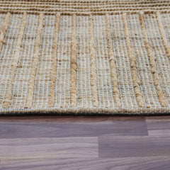 8' x 10' Brown Striped Hand Woven Area Rug