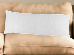 12" X 24" White No Icon Polyester Blown Seam Pillow Insert