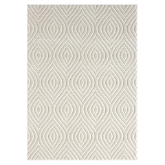 5' x 7' Ivory Trellis Area Rug