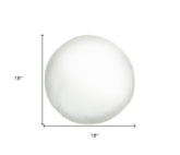 18" X 18" White Round Polyester Blown Seam Pillow Insert
