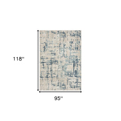 8' x 10' Gray Abstract Area Rug