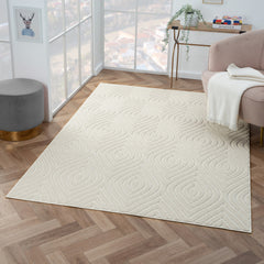 8' x 10' Ivory Trellis Area Rug