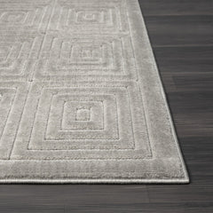 5' x 7' Gray Geometric Area Rug