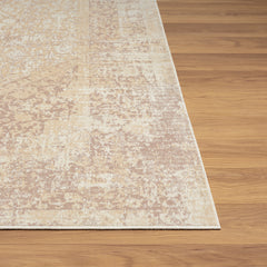 2' X 5' Beige Medallion Washable Non Skid Area Rug