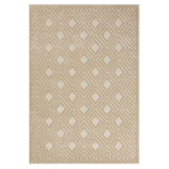 5' x 7' Beige Geometric Area Rug