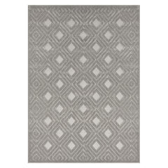 5' x 7' Gray Geometric Area Rug