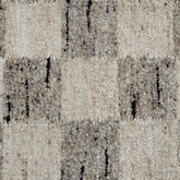 8' x 10' Beige Wool Checkered Hand Woven Area Rug