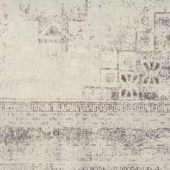 5' x 7' Gray Medallion Washable Non Skid Area Rug