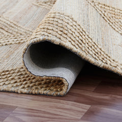 8' x 10' Brown Geometric Hand Woven Area Rug