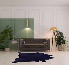 5' x 7' Midnight Cowhide Hand Knotted Area Rug