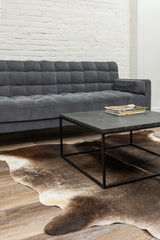 6' x 7' Brown Cowhide Hand Knotted Area Rug