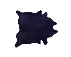 6' x 7' Midnight Cowhide Hand Knotted Area Rug