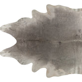 6' x 7' White and Gray Cowhide Hand Knotted Area Rug