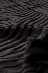 5' x 7' Black Cowhide Hand Knotted Area Rug