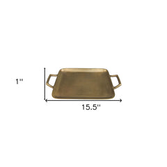 Petite Gold Metal Square Tray