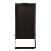 Brown and Silver Mod Rolling Bar Cart