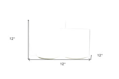 White Five Piece Square Bone China Dinnerware Set