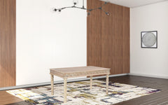 60" White Solid Wood Dining Table