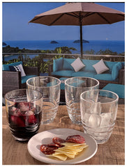 Set of Four Clear Acrylic Stemless Whiskey Glass