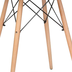 36" White And Natural Solid Wood Dining Table