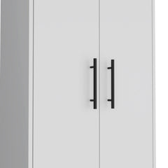 24" White Accent Cabinet With Five Shelves