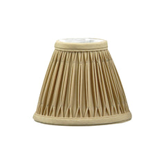 6" Vintage Gold Set of 6 Empire Slanted Chandelier Shantung Lampshades