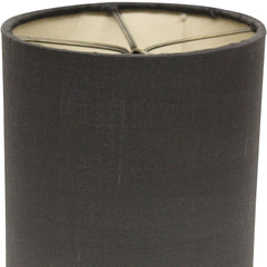 6" Graphite with Natural Lining Set of 6 Drum Chandelier Lampshades
