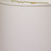 14" White Rounded Empire Slanted Linen Lampshade