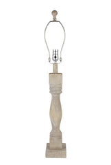 30" Taupe Standard Table Lamp With Fish Pattern Shade