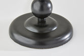 28" Black Solid Wood Candlestick Table Lamp With Off White Drum Shade