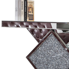 Diamond Silver Mirrored Console Table