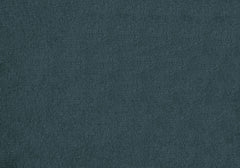 12" Teal Blue Velvet And Natural Round Ottoman