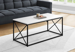 41" White Rectangular Coffee Table