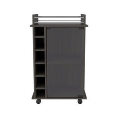 22" Brown and Black Open shelving TV Stand
