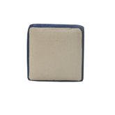 18" Blue 100% Cotton Ottoman