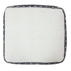 18" White 100% Cotton Ottoman