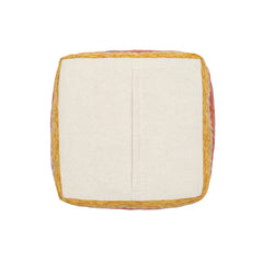 18" Multicolored Polyester Blend Ottoman