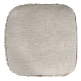18" Cream 100% Cotton Ottoman